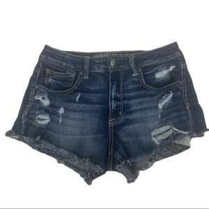 𝅺American Eagle Distress high Waist stretch Shorts Size 6